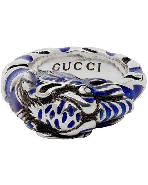 gucci blue tiger ring